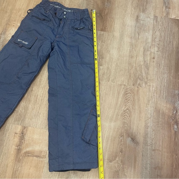 Betty Rides Snow Girl Snowboarding Denim Look Cargo Pants Elastic Waist Youth S - Picture 11 of 12